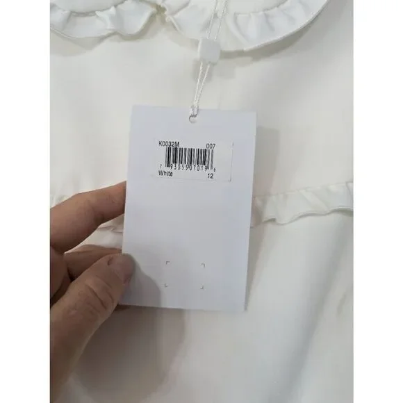 Gal Meets Glam Emma Ruffle dress women's size 12‎ white cottagecore bridal wed - Picture 9 of 10